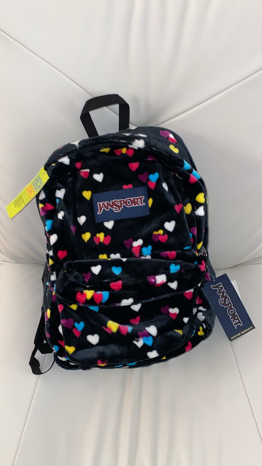 새상품** 잔스포츠 하트 백팩 🖤 벨루어 벨벳 모리걸 긱시크 도트 상품이미지1