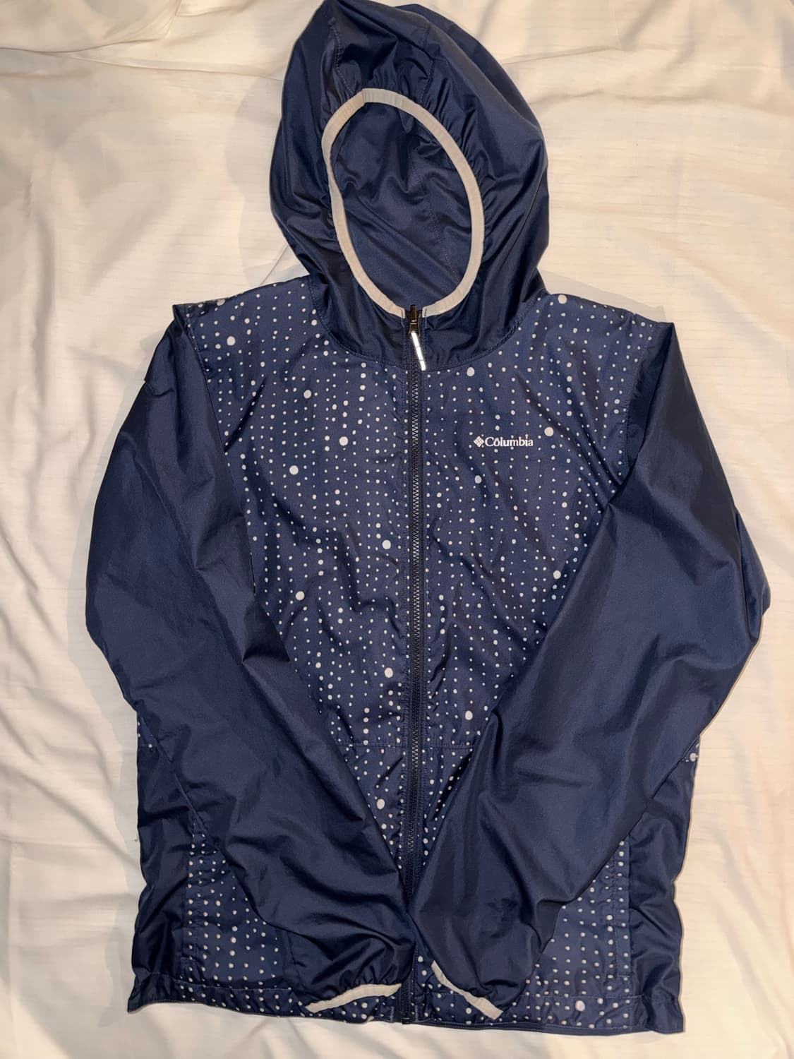 컬럼비아 리버시블 도트 땡땡이 바람막이 네이비 상품이미지2