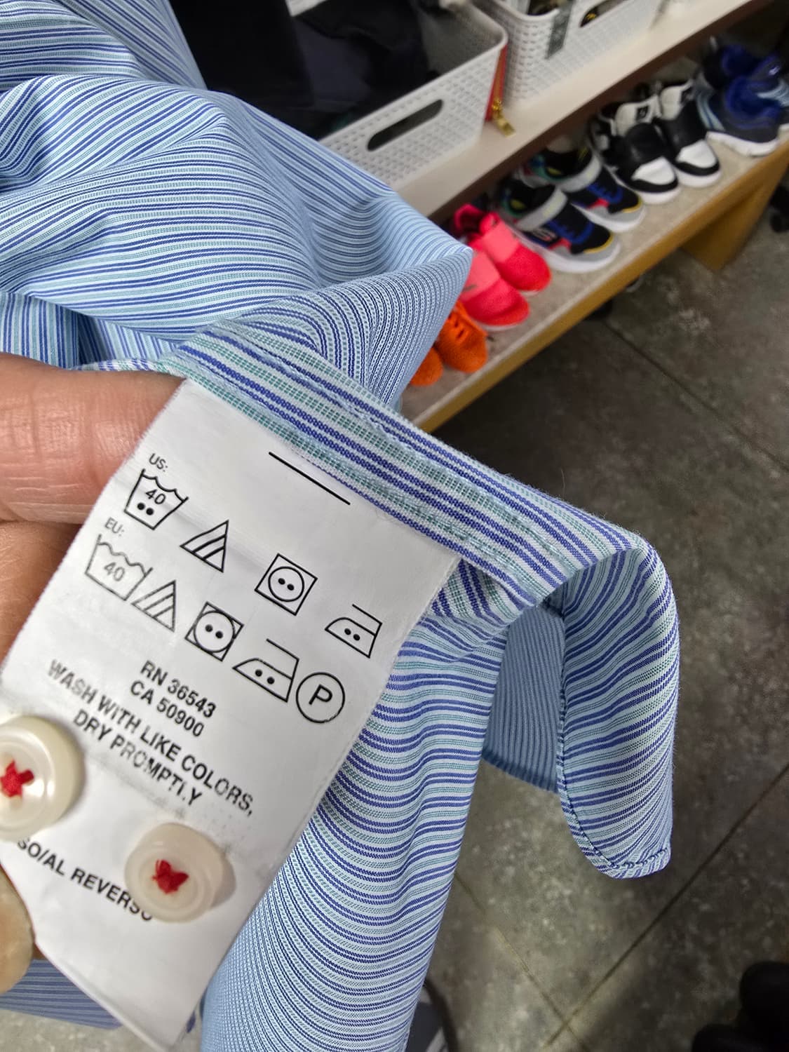 타미힐피거 하늘색 스트라이프 셔츠 (1251) 상품이미지4