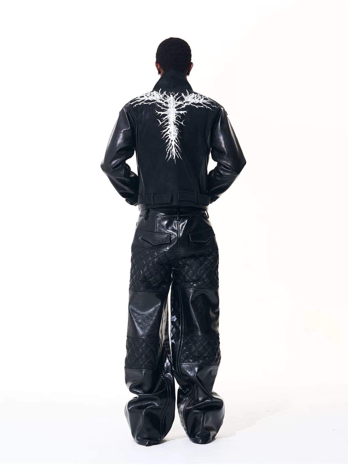 Obsidian Patchboard Leather Pants 상품이미지9