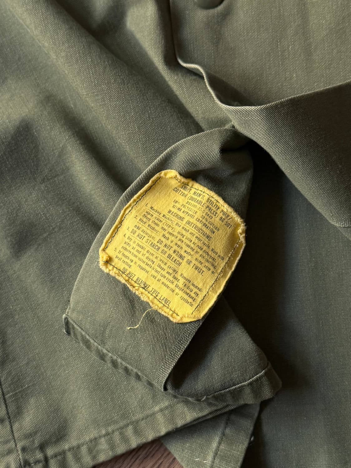 [M]70's 오리지널 U.S ARMY OG-507 밀리터리 셔츠 상품이미지5