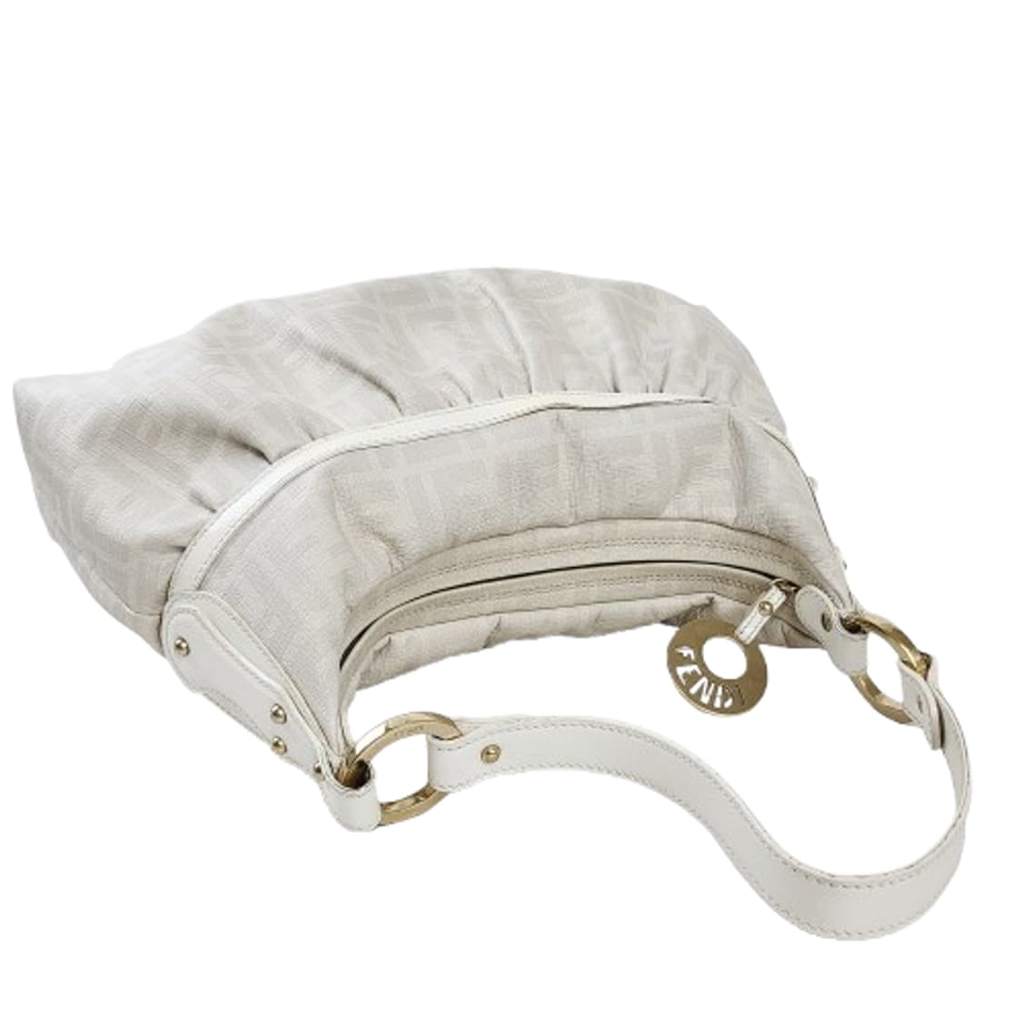 정품 펜디 화이트/그레이 코팅 캔버스 셰프백 상품이미지6