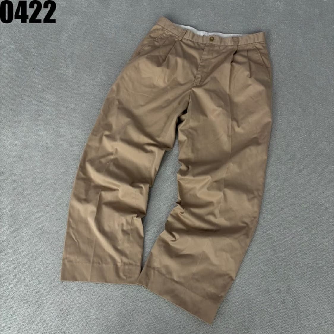 라코스테 베이지 면 와이드 팬츠 32 상품이미지2