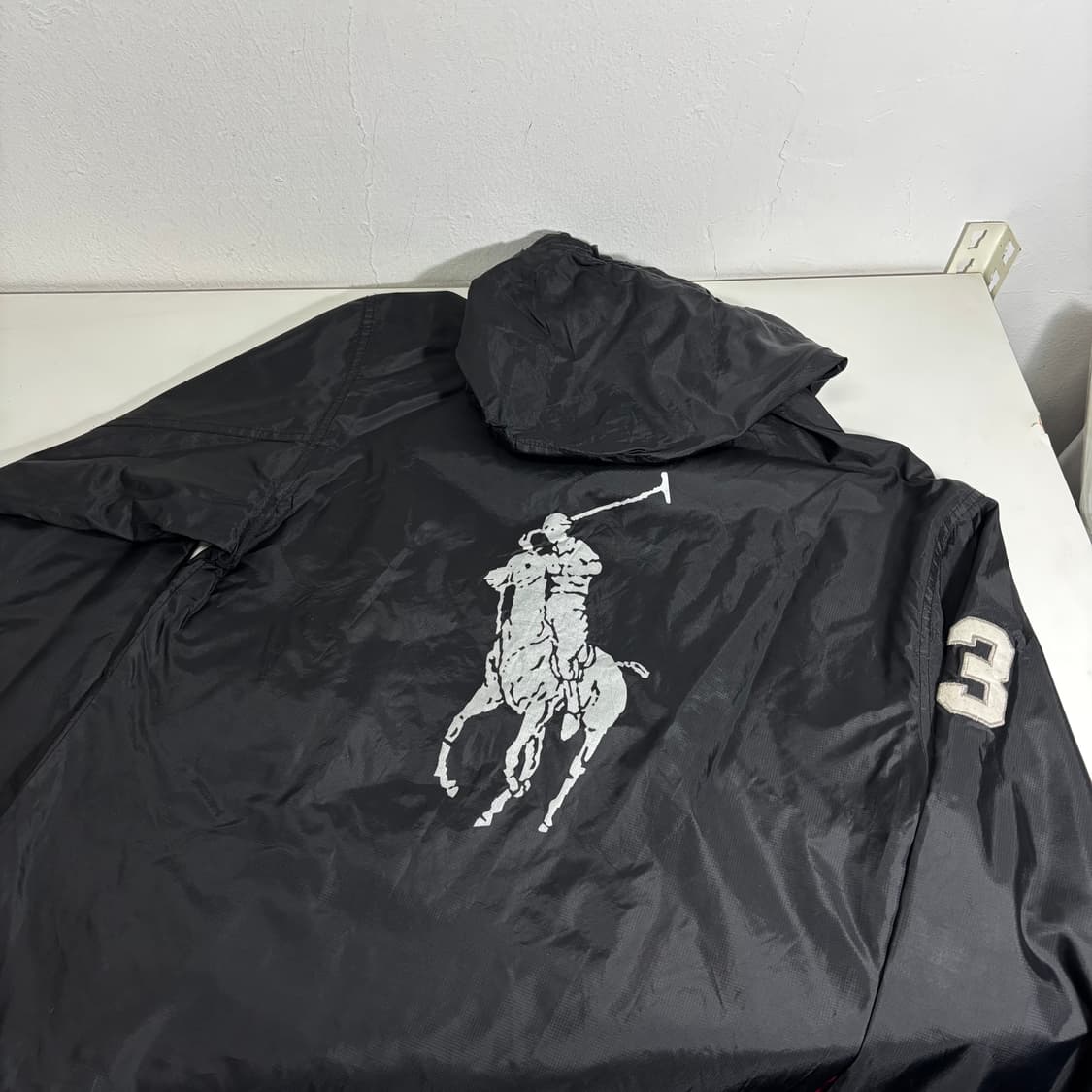 S 폴로 랄프로렌 블랙 빅로고 바람막이자켓 상품이미지1