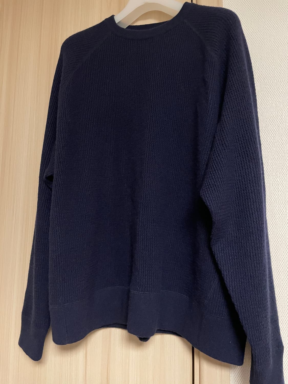 Bodhi graphpaper 캐시미어 와플 스웨터 네이비 상품이미지3