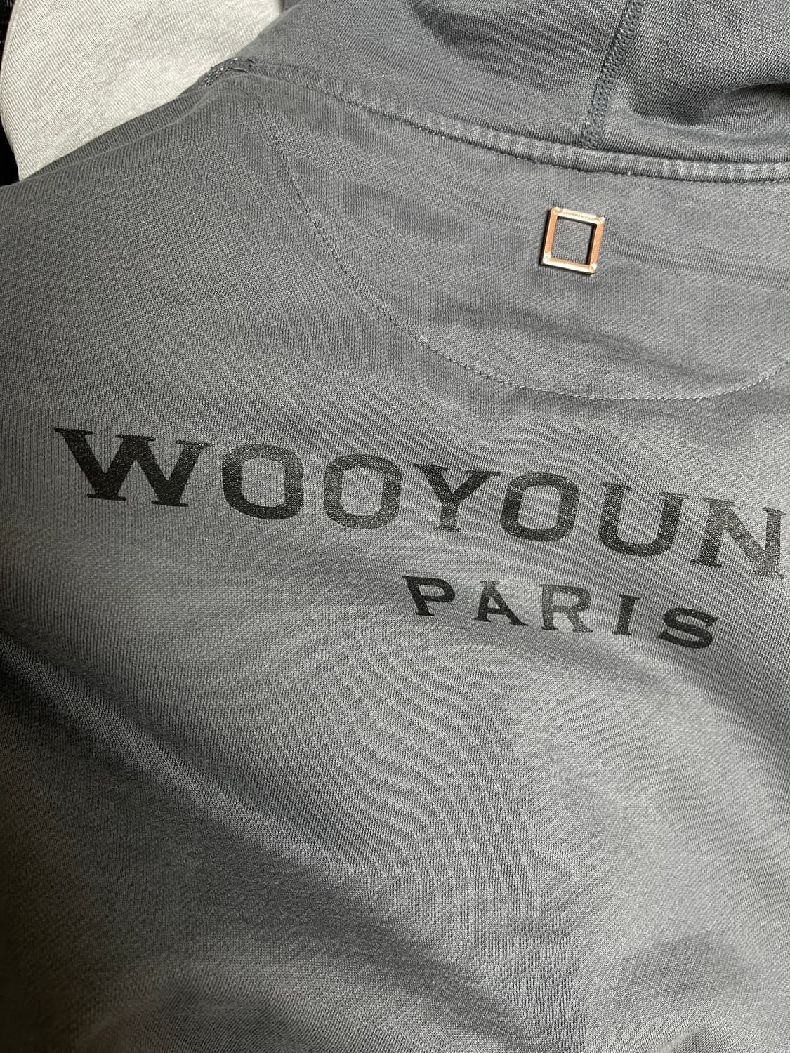 우영미 그레이 후드티 50사이즈 상품이미지5