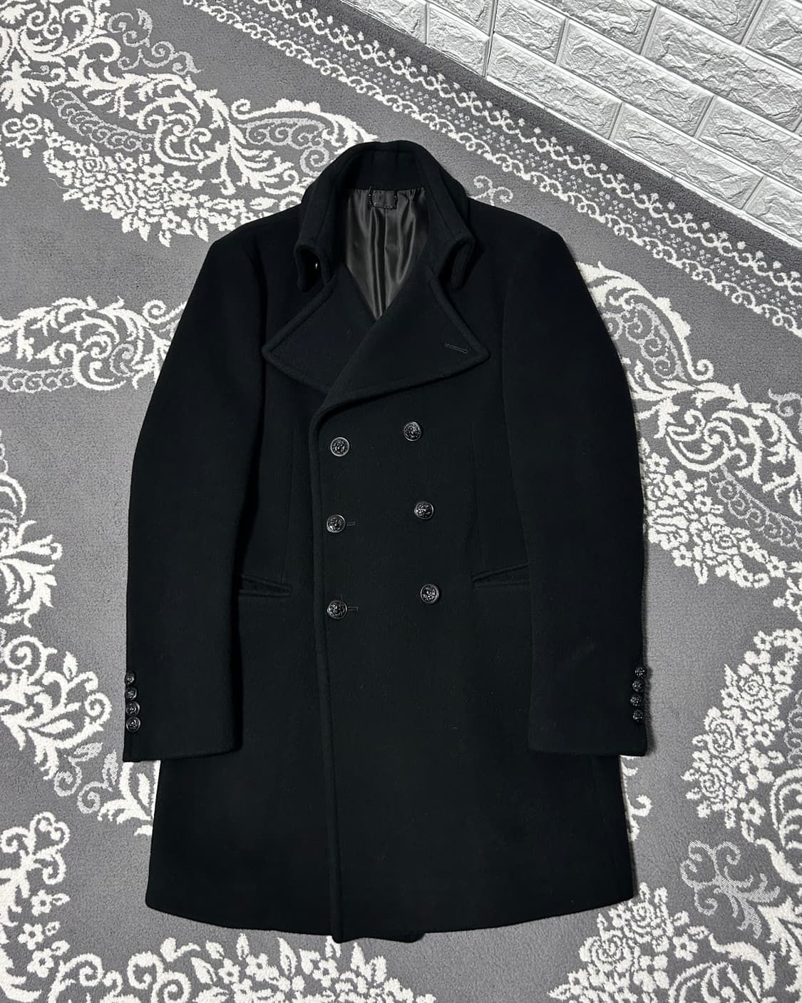 타임 옴므 울 캐시미어 더블 브레스티드 코트 상품이미지5