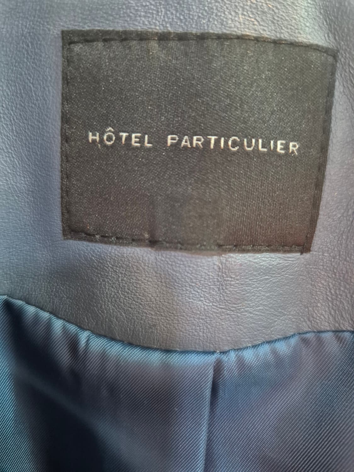HÔTEL PARTICULIER 블루 가죽 자켓 55 상품이미지8