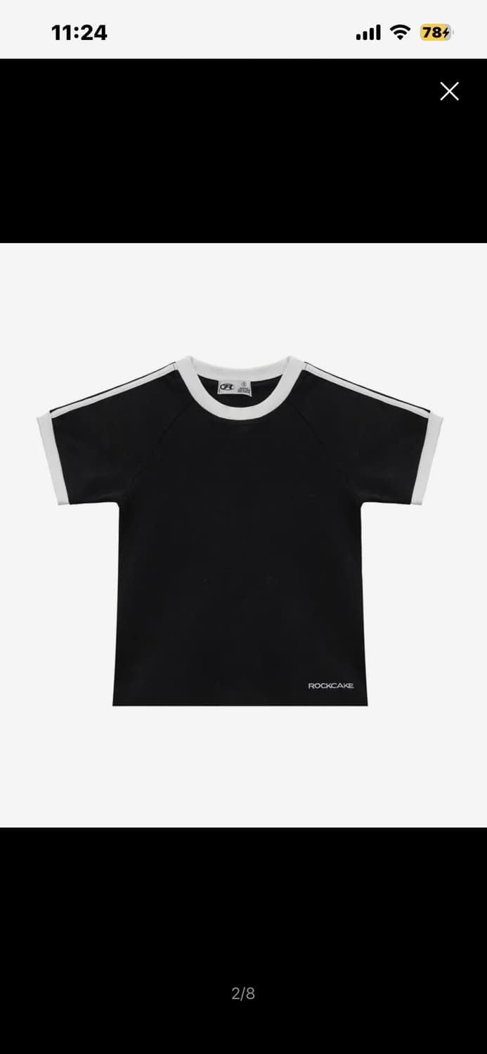 락케이크 96 레이스 반팔티 블랙 Sports 96 Lace Crop T 상품이미지4