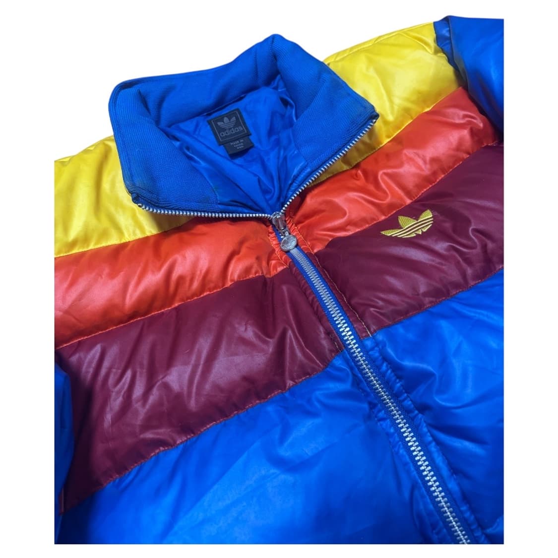 [착샷O] 아디다스 컬러블록 덕다운 오리털 패딩 상품이미지3