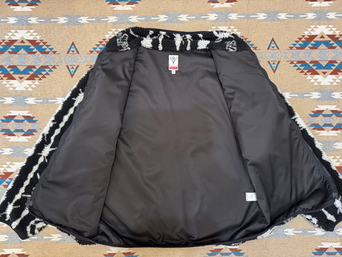 [M] 슈프림 x 남이서팔 플리스 자켓 블랙 상품이미지5