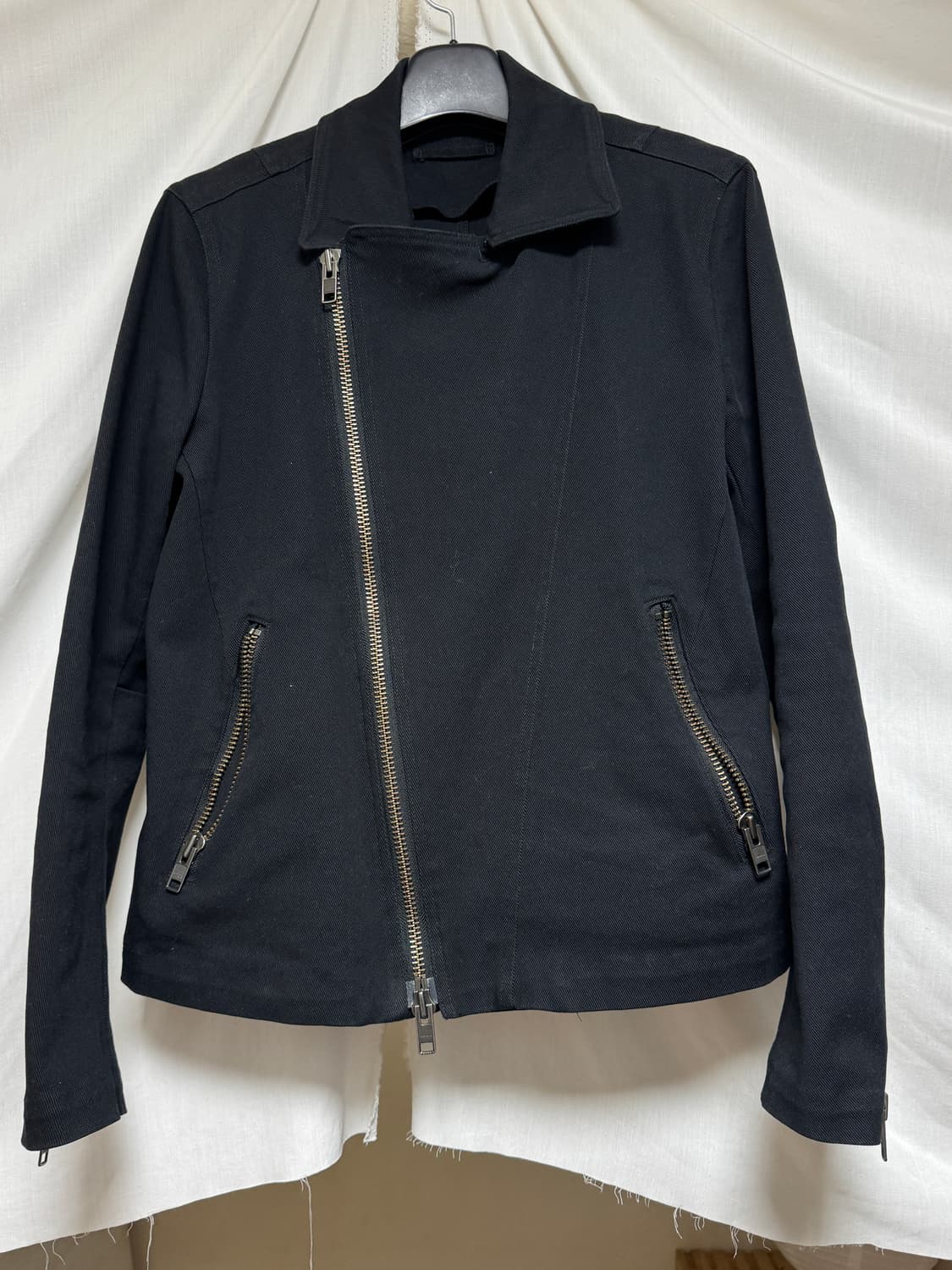 [XL] 일본 빈티지 사선 투웨이 라이더 자켓 상품이미지1