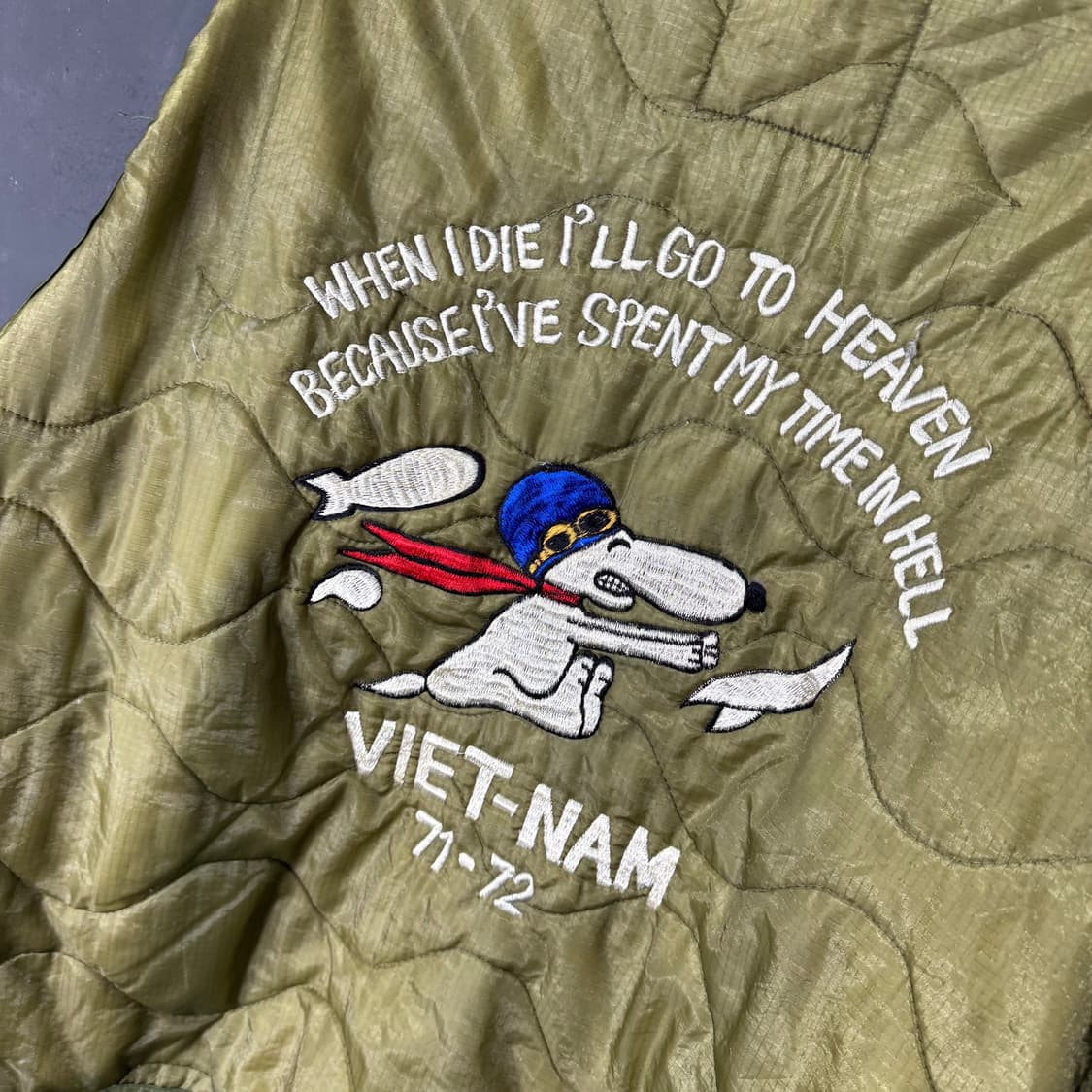 빈티지 m65 스누피 밀리터리 라이너 (L) old_8381 상품이미지2