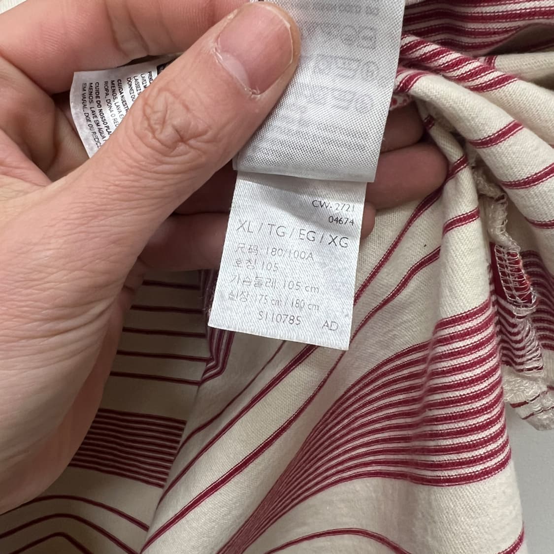 리바이스 레드탭 스트라이프 반팔티 XL 상품이미지4