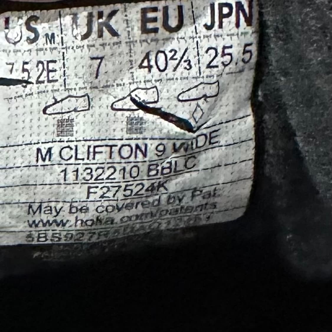 255) 호카운동화 남성 남자 신발 클리프톤9 와이드 블랙 상품이미지10