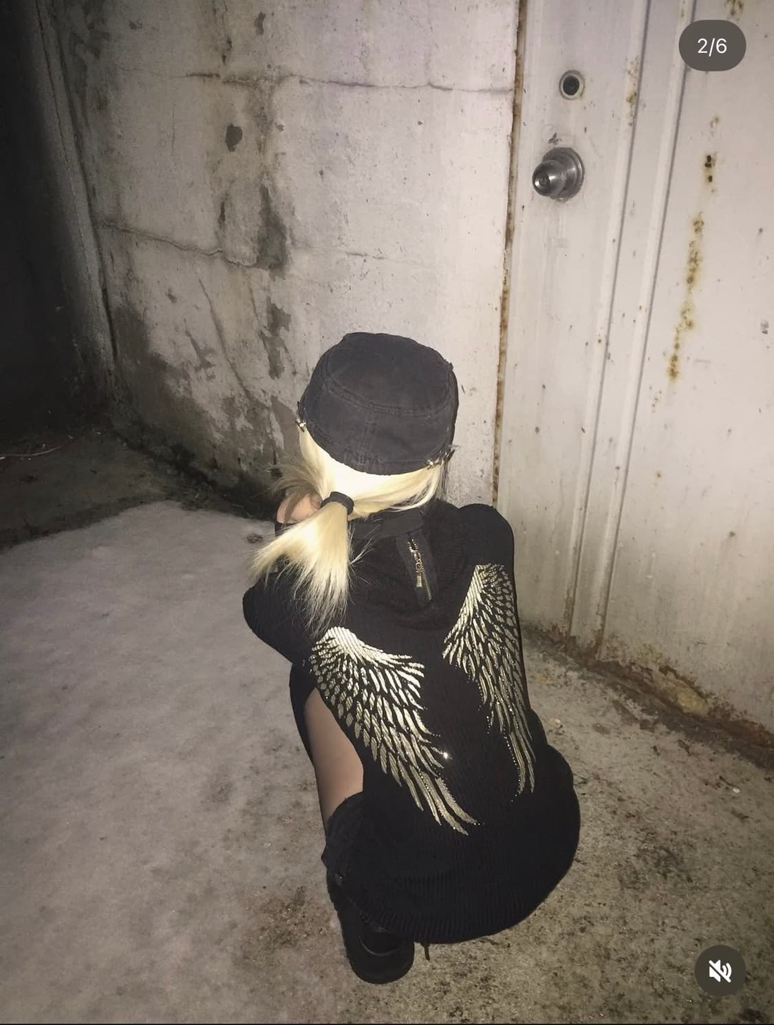 노드네피아 y2k 펀칭 니트 집업 상품이미지3