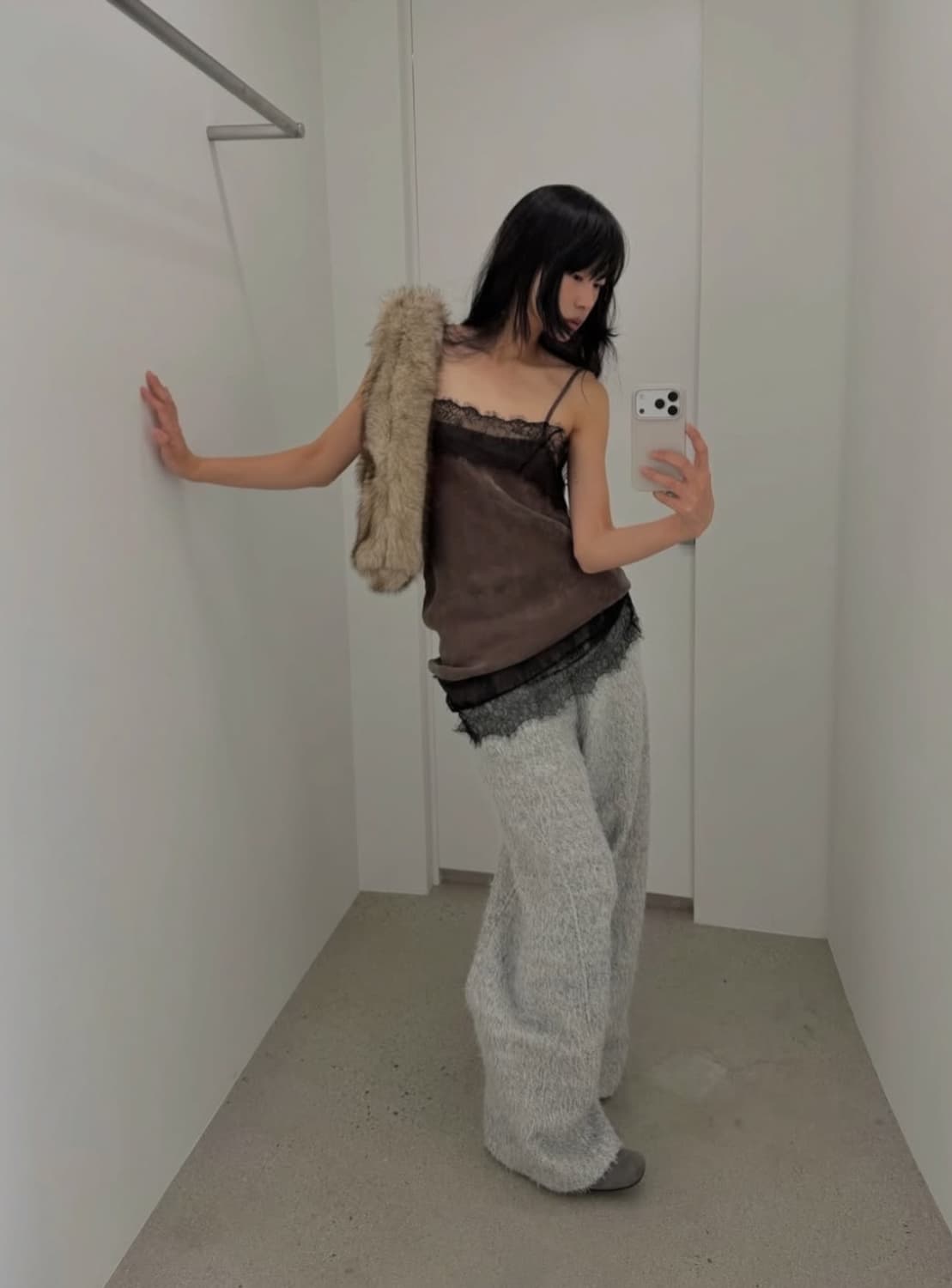 세릭 cerric 헤어리 와이드 팬츠 상품이미지2