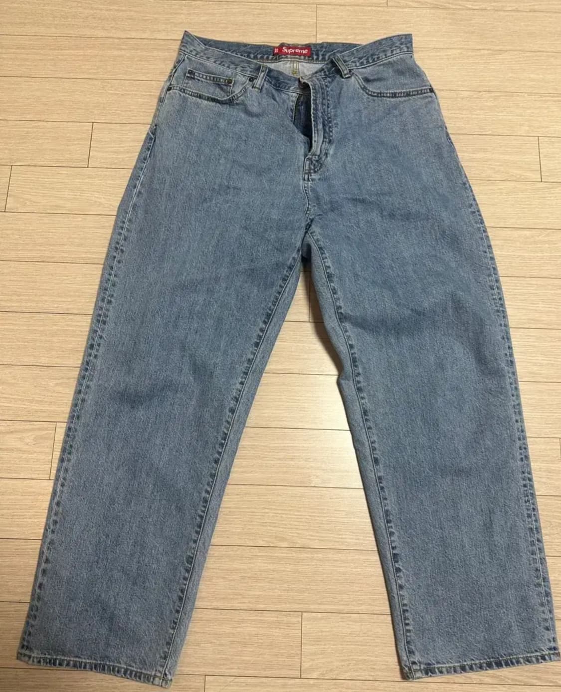 슈프림 배기진 워시드인디고 32사이즈 팝니다 상품이미지1
