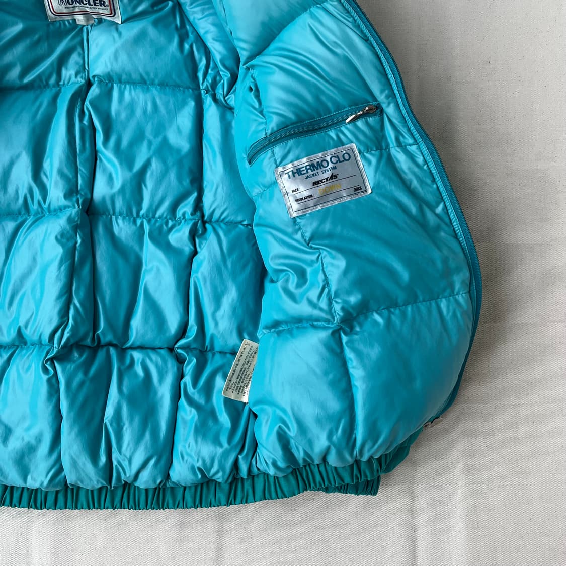90s 몽클레르 X 아식스 터콰이즈 구스다운 점퍼 상품이미지8