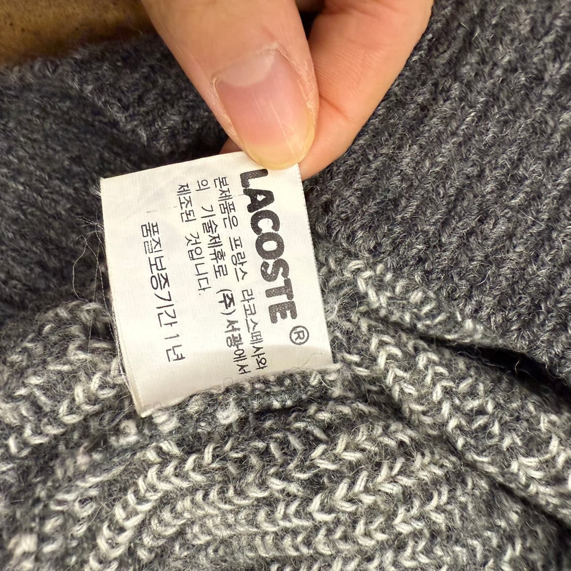 [정품/95] 라코스테 아가일 체크 니트 스웨터 b10 상품이미지6