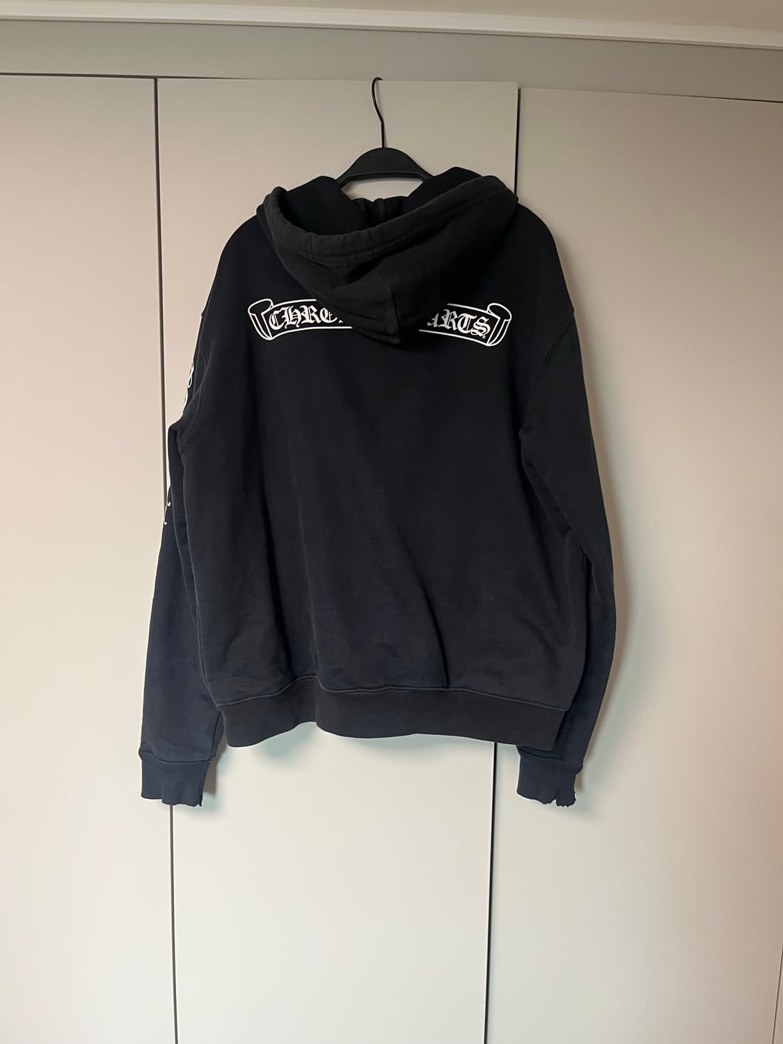 크롬하츠 스크롤로고 플리스 헤비웨스트 후드집업M  상품이미지3