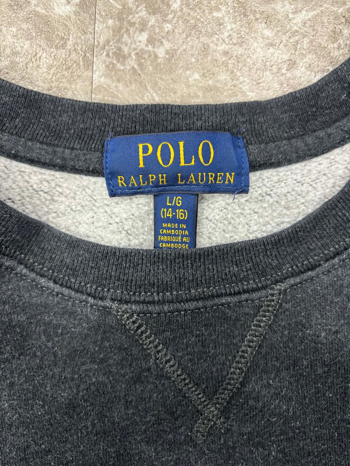 폴로 랄프로렌 차콜 그레이 스웨트셔츠 맨투맨(L) 상품이미지4
