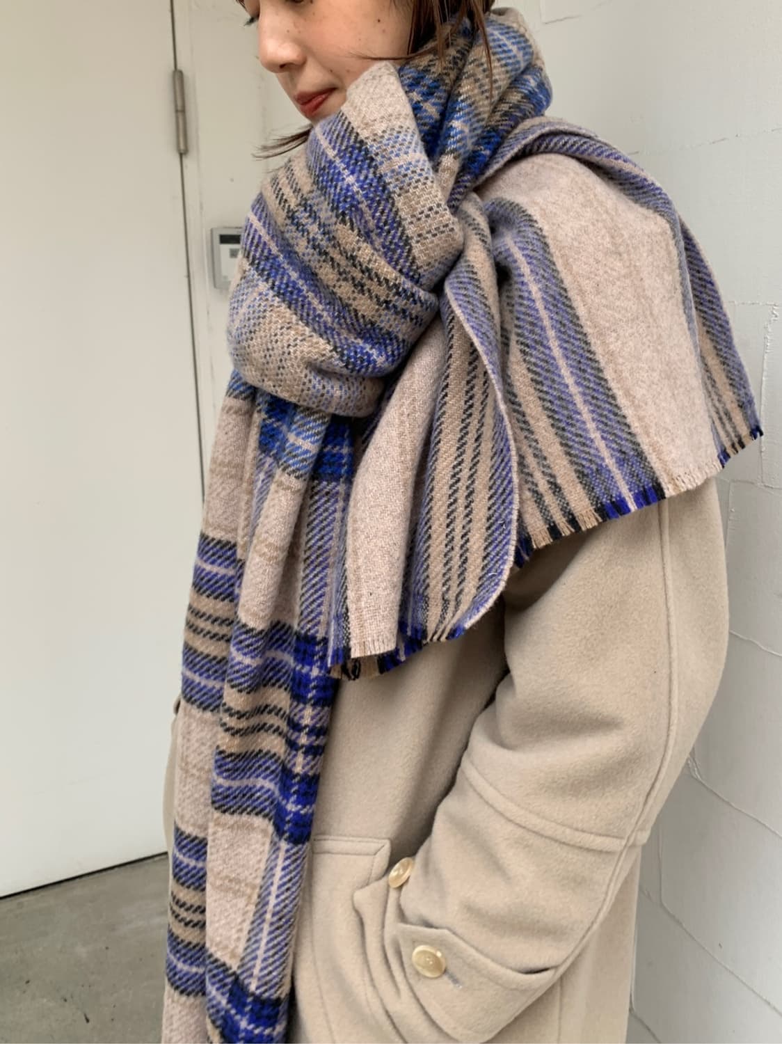 아크네 스튜디오 캐시어(Cassiar) 체크 머플러 스카프 상품이미지9