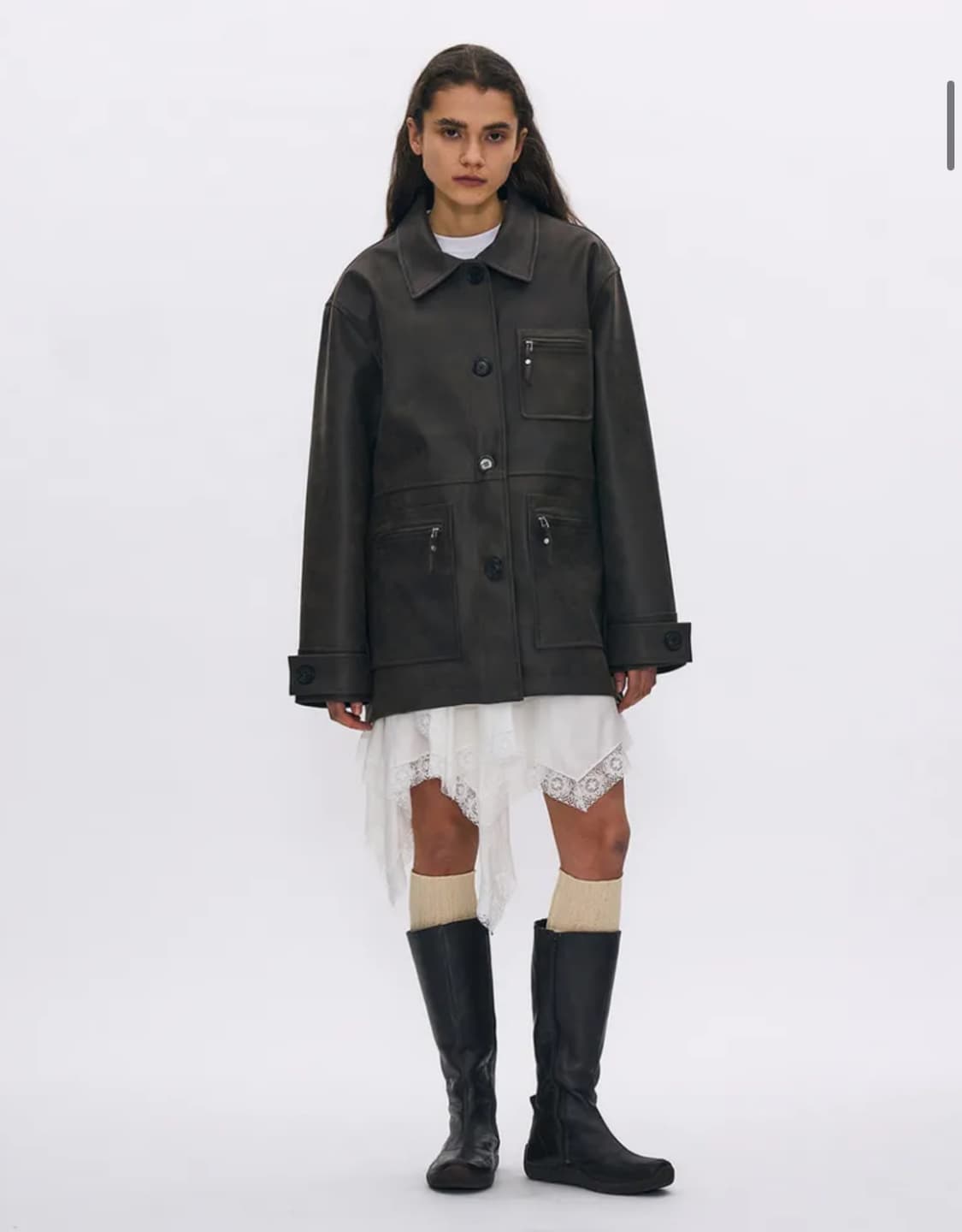 파르티멘토 우먼 가죽자켓 레더 코트 상품이미지1