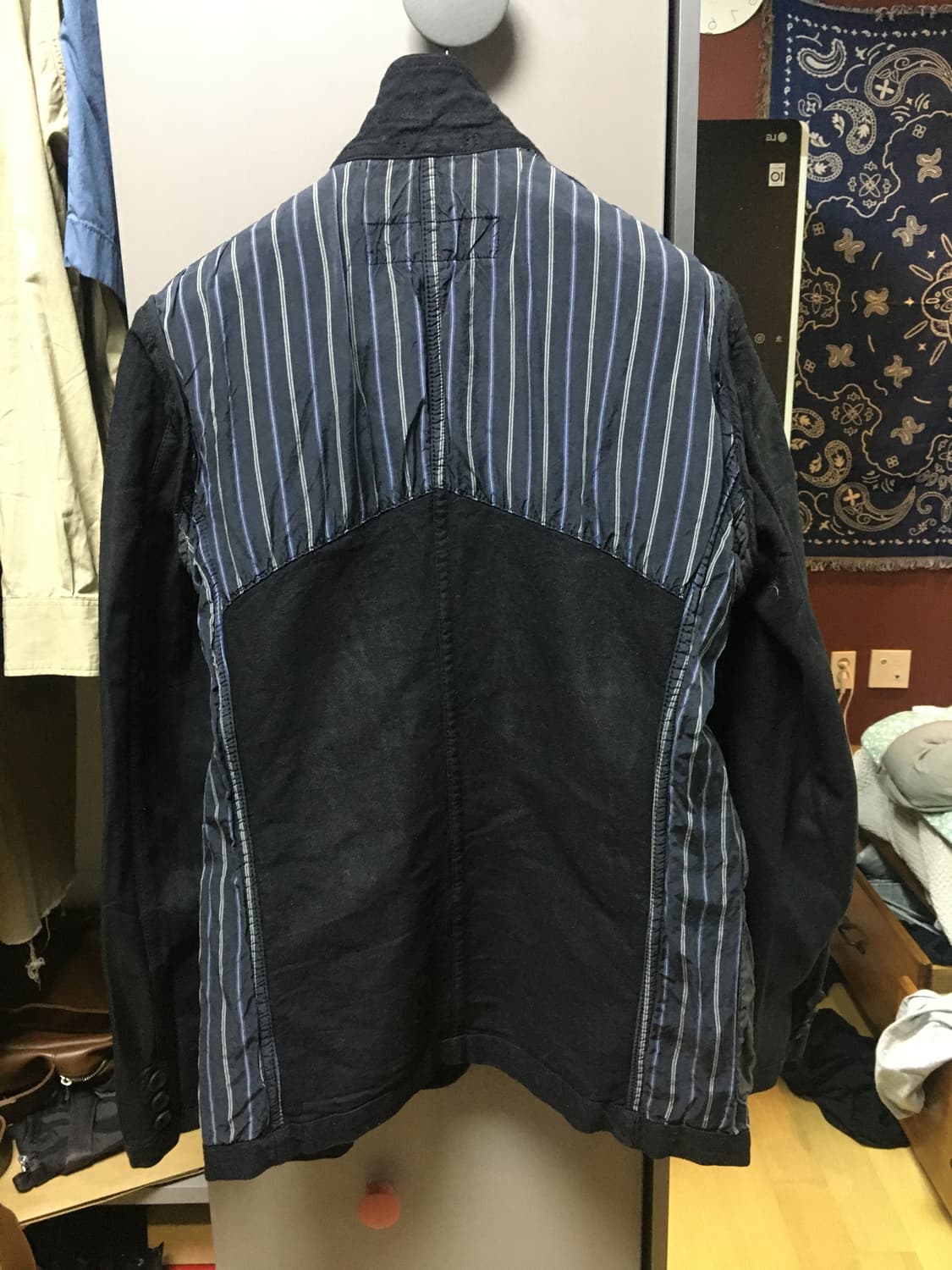 꼼데가르송 옴므 스트라이프 큐프로 리버서블  자켓 상품이미지5