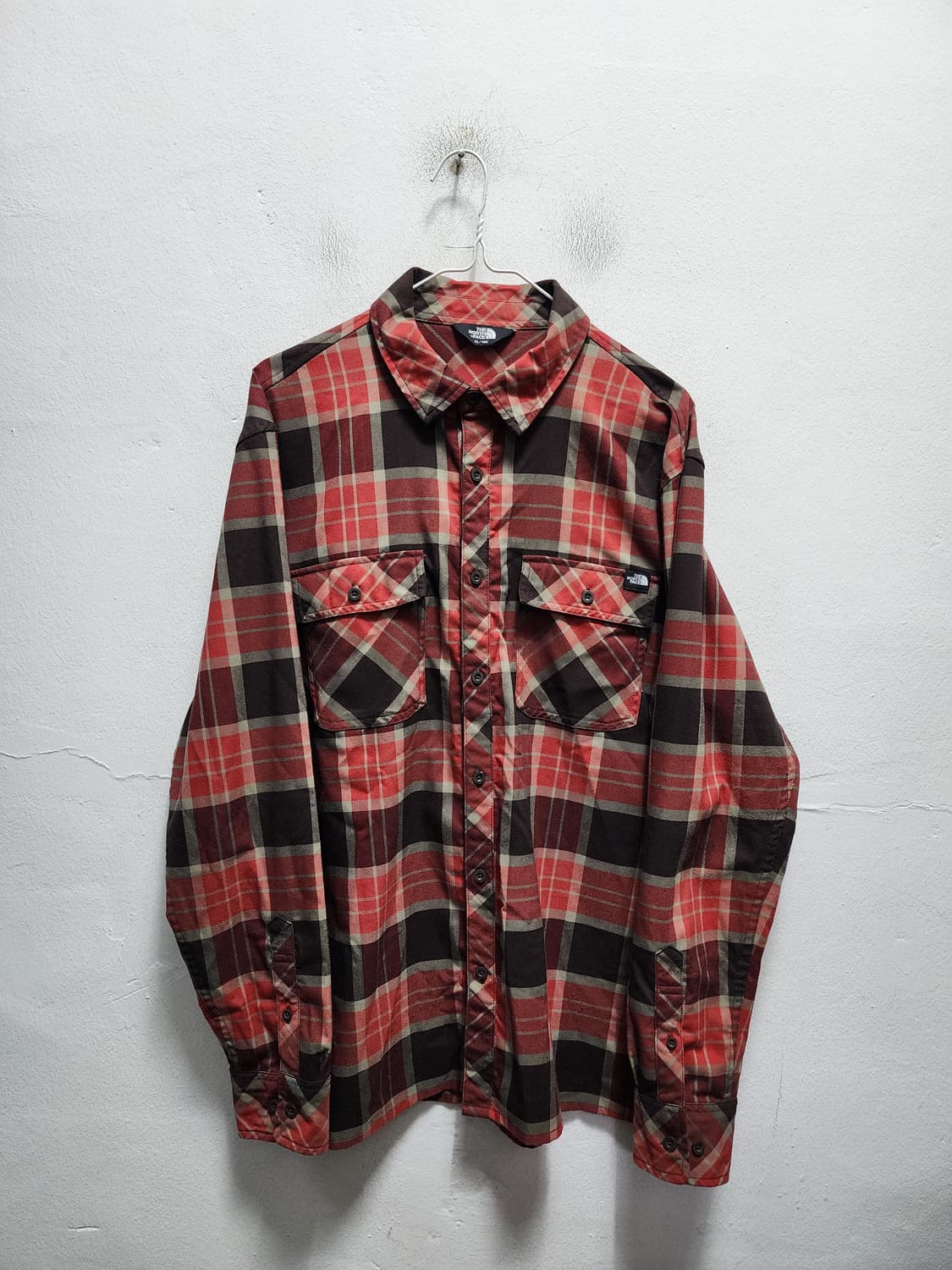 노스페이스 레드 체크 남방  상품이미지1