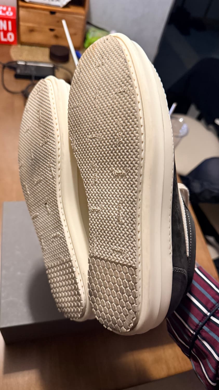 릭오웬스 반스 레더 스니커즈 더스트 밀크 43 상품이미지5