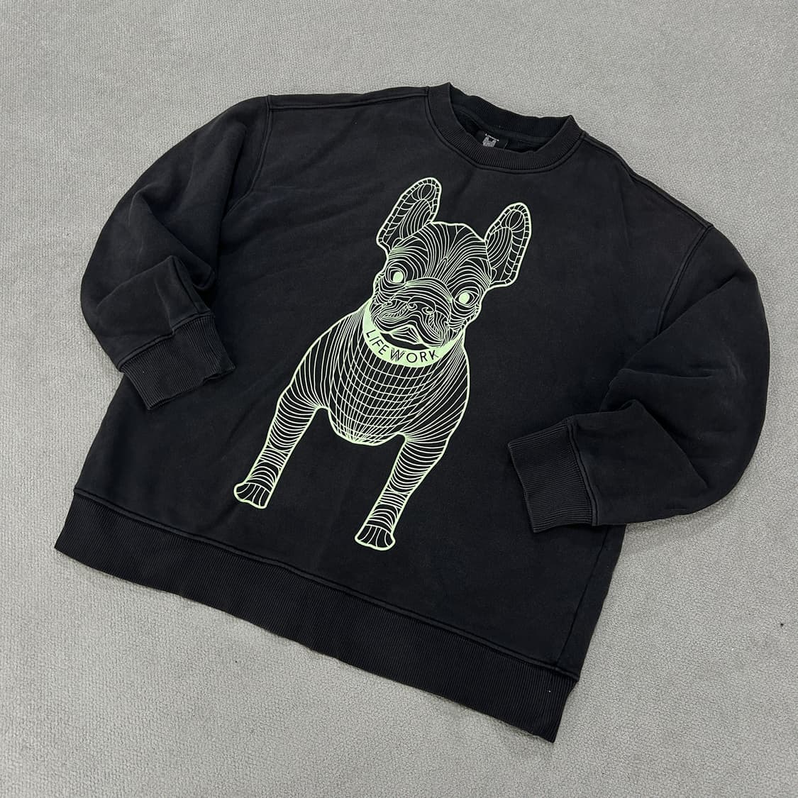 라이프워크 강아지 맨투맨 블랙 m 상품이미지1