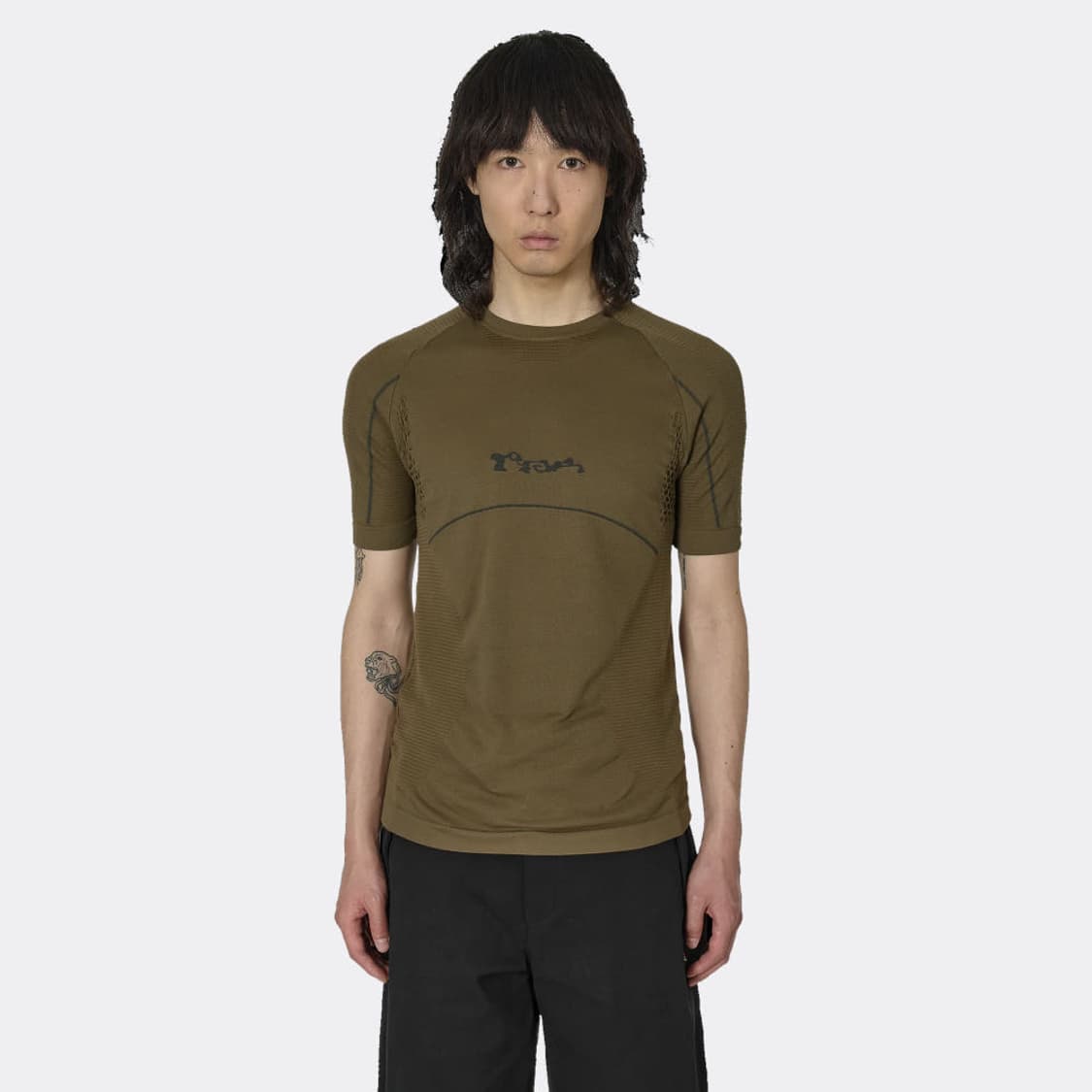 로아 SEAMLESS T SHIRT-DARK OLIVE 상품이미지1