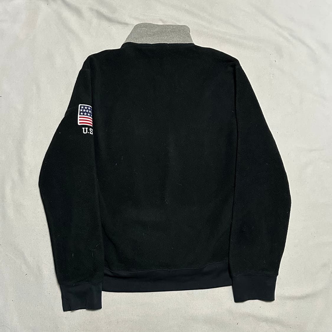 M 폴로랄프로렌 빅로고 성조기 반집업 플리스 상품이미지3