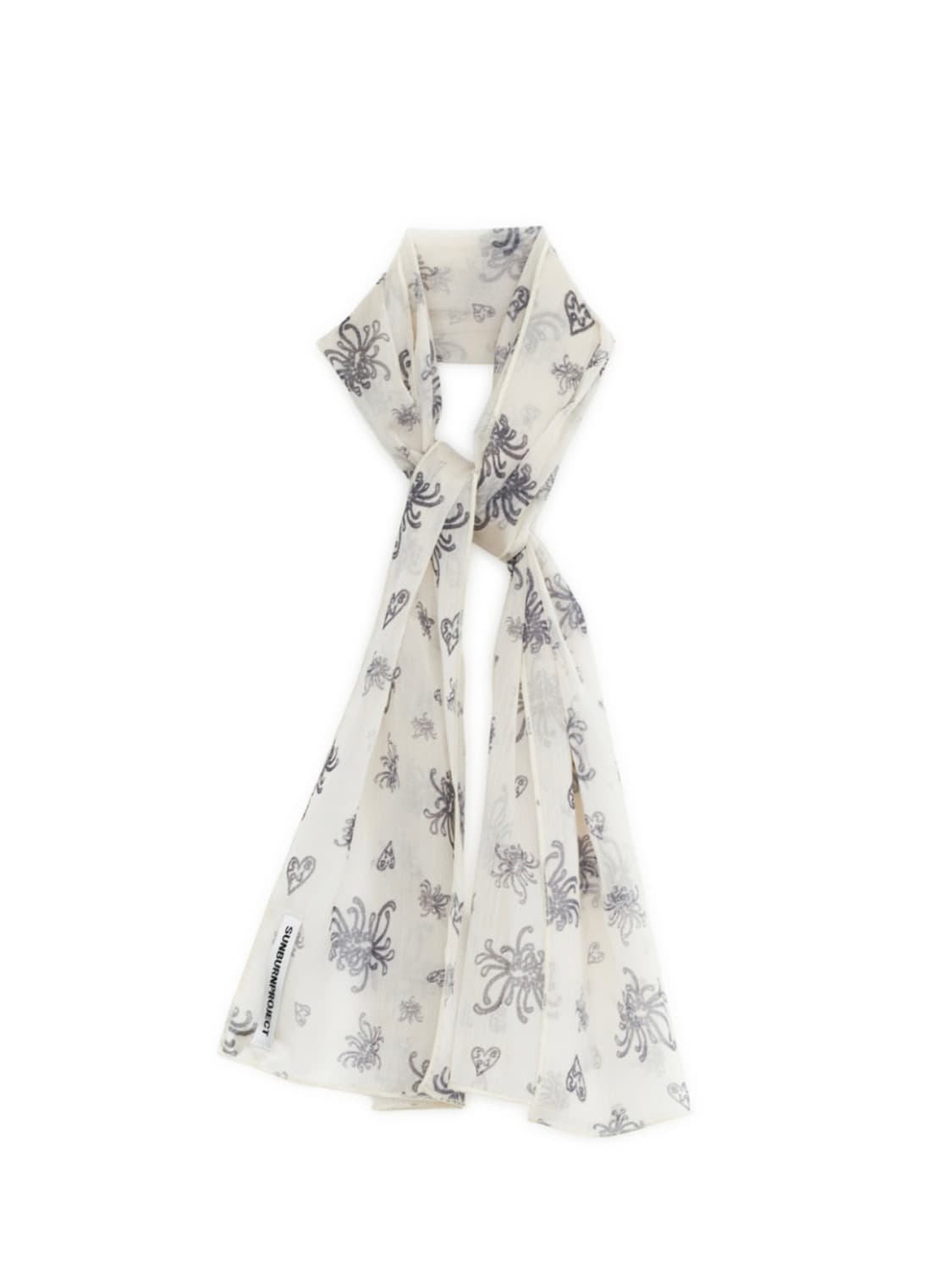 (새상품) 썬번프로젝트 Raw ink sheer 머플러  상품이미지3