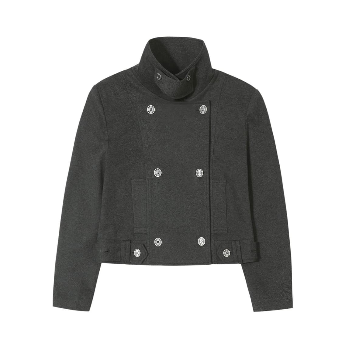 보헤미안 서울 BELTED HALF COAT, CHARCOAL 상품이미지2