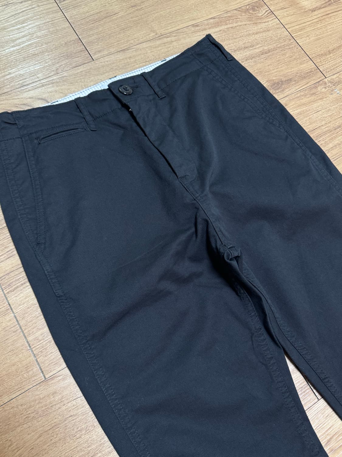 [S]Beams 빔즈 코튼 치노 팬츠 블랙 상품이미지2