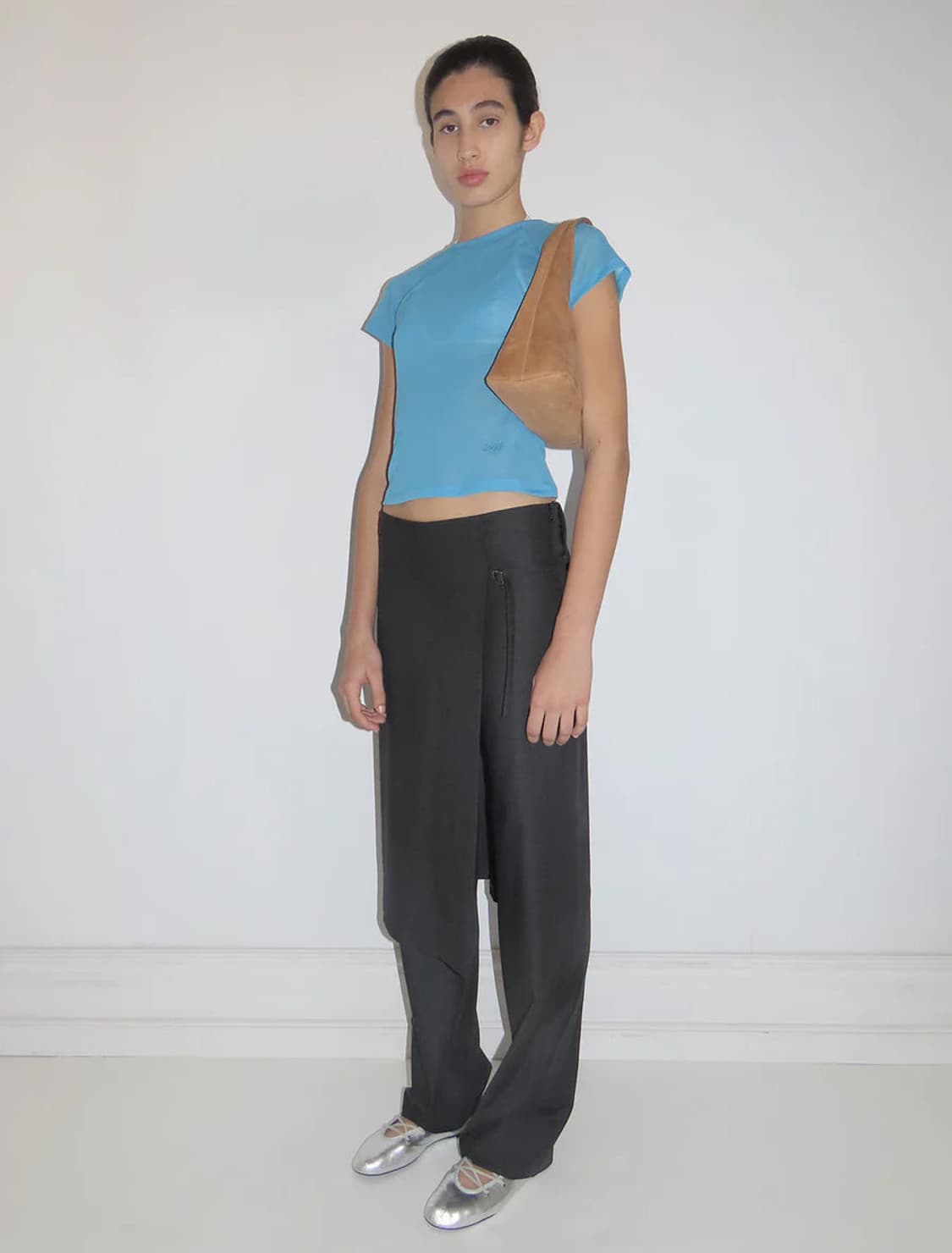 [S,M]팔로마울 Omu 오무 티셔츠/블루 상품이미지4