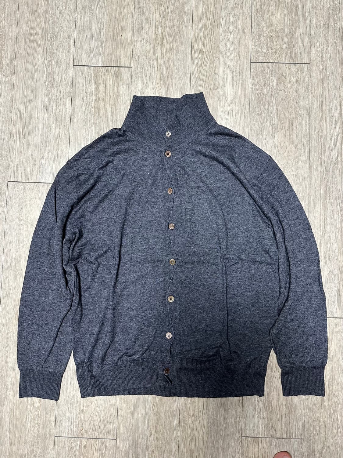 셔터 하이넥 카라 트위스트 가디건 상품이미지3