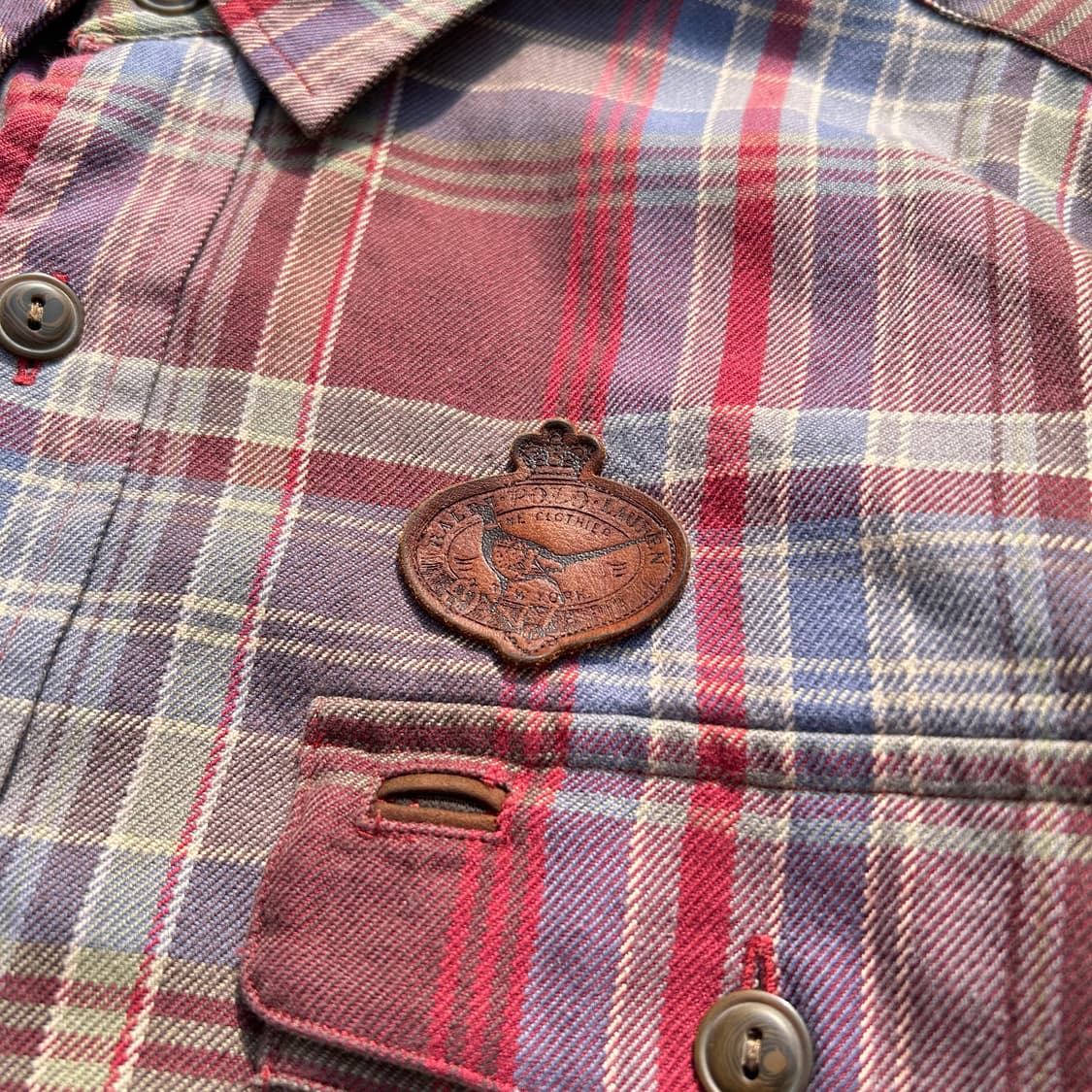 폴로 랄프로렌 헌팅 엘보우 패치 체크 셔츠 상품이미지5