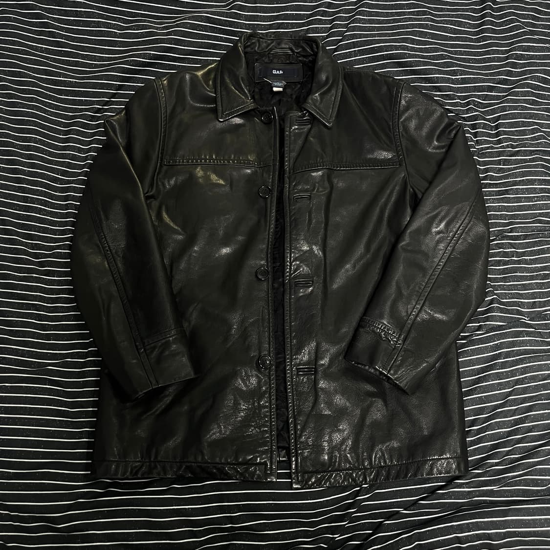 올드갭 레더 카코트 M블랙 상품이미지1