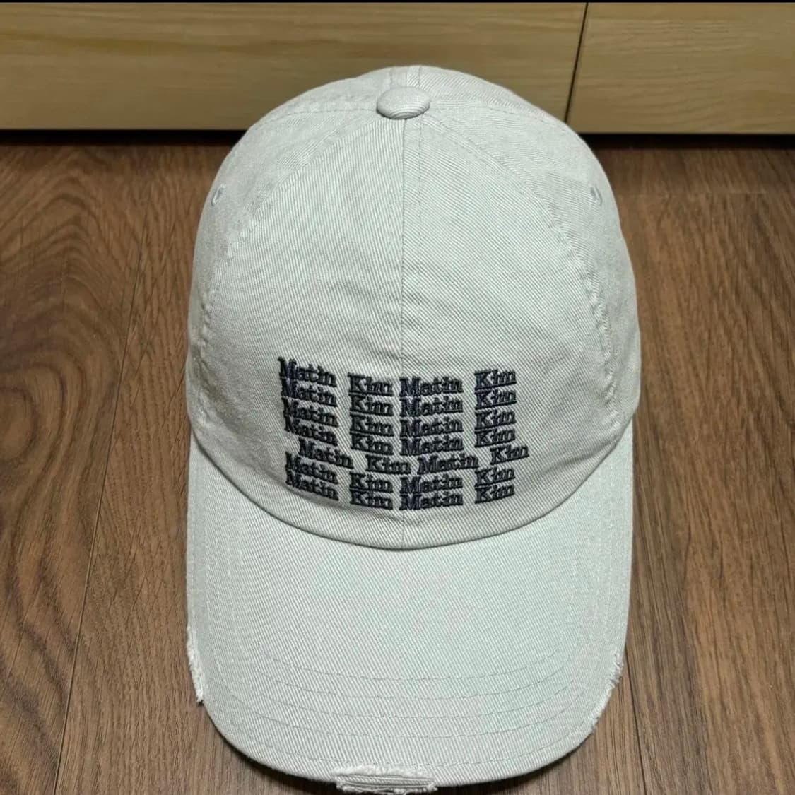 마뗑킴 레터링 워시드 볼캡 모자 상품이미지2