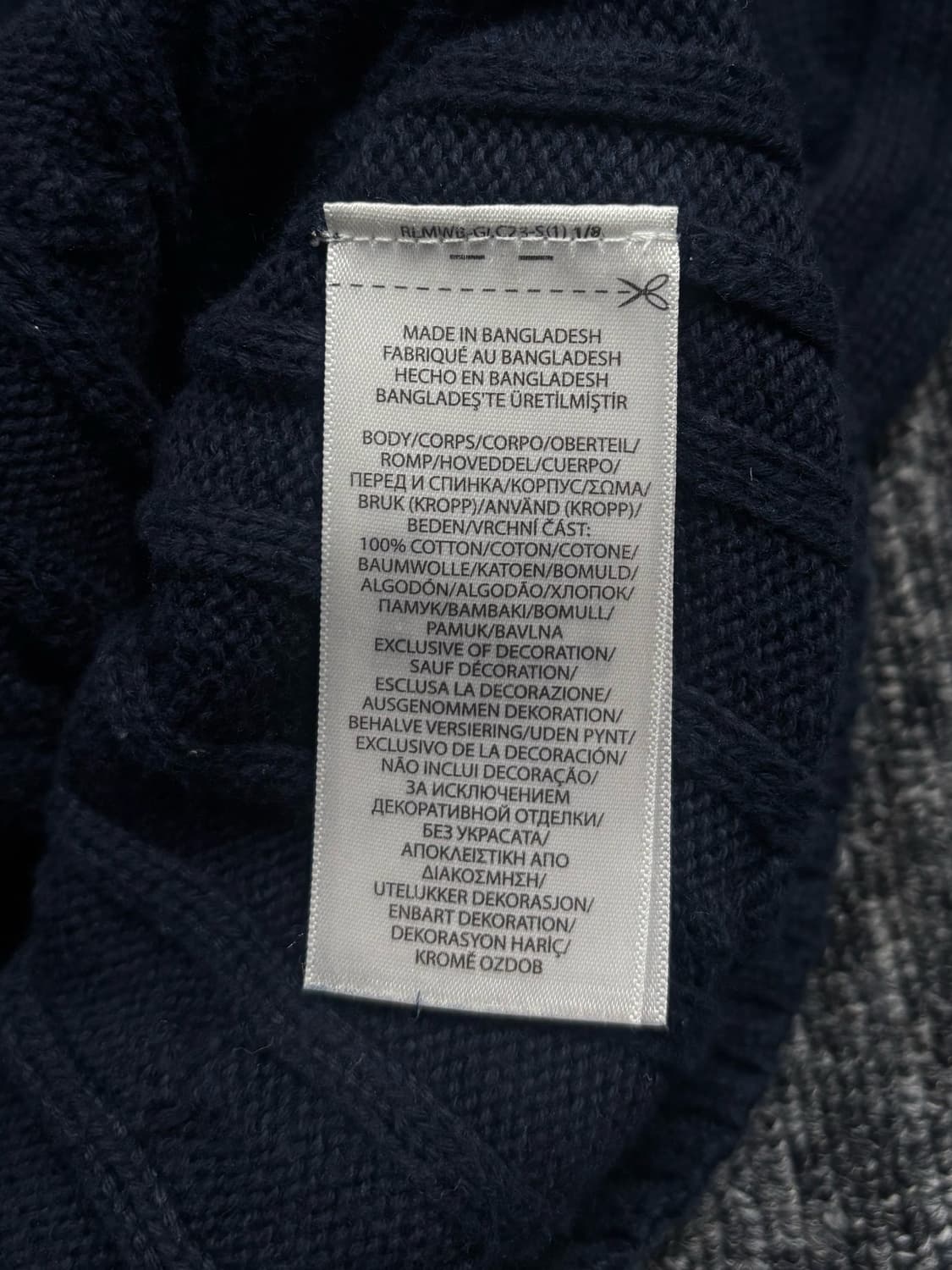 폴로 QR 네이비 꽈배기 니트 상품이미지8