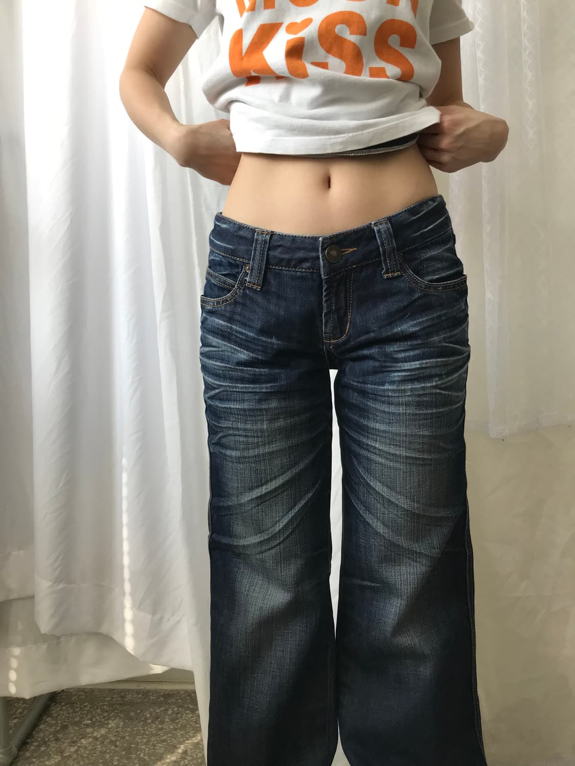 Aft 워시드 데님 부츠컷 팬츠 상품이미지4