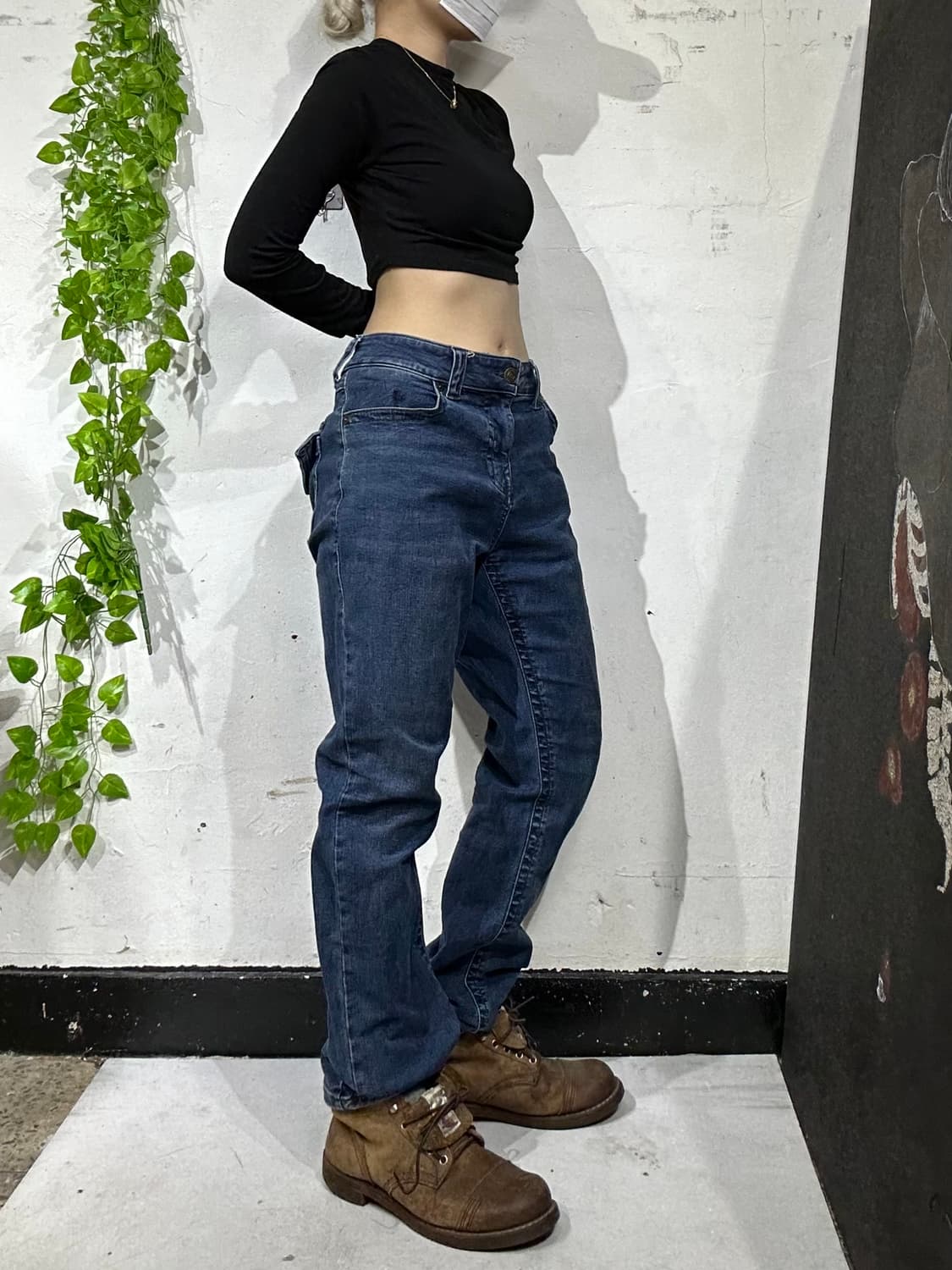 트루 릴리전 진청 빌리 미드 라이즈 스트레이트 데님 팬츠 청바지 34 상품이미지1