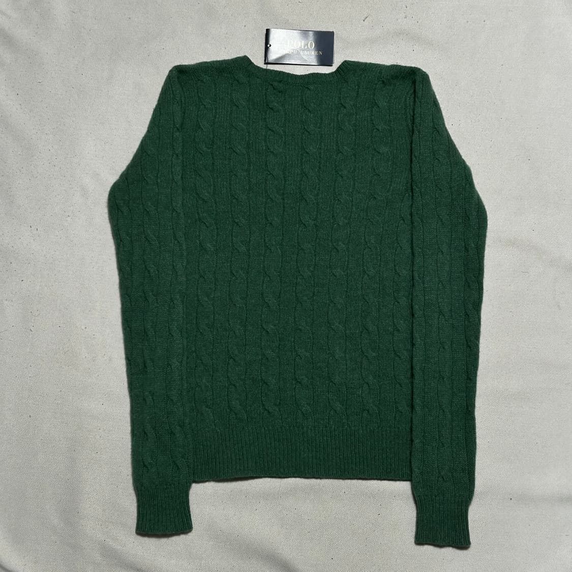 XS 폴로 랄프로렌 캐시미어 혼방 여성 케이블 브이넥 니트 상품이미지3