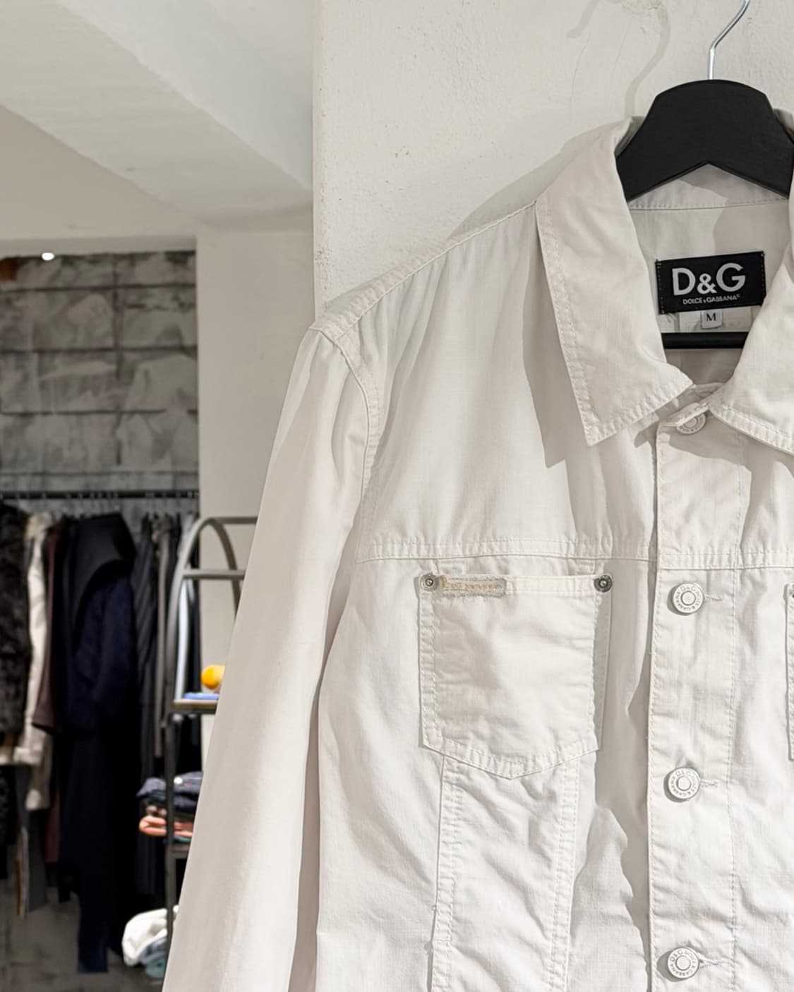 돌체앤가바나 화이트 로고 포플린 자켓 상품이미지2