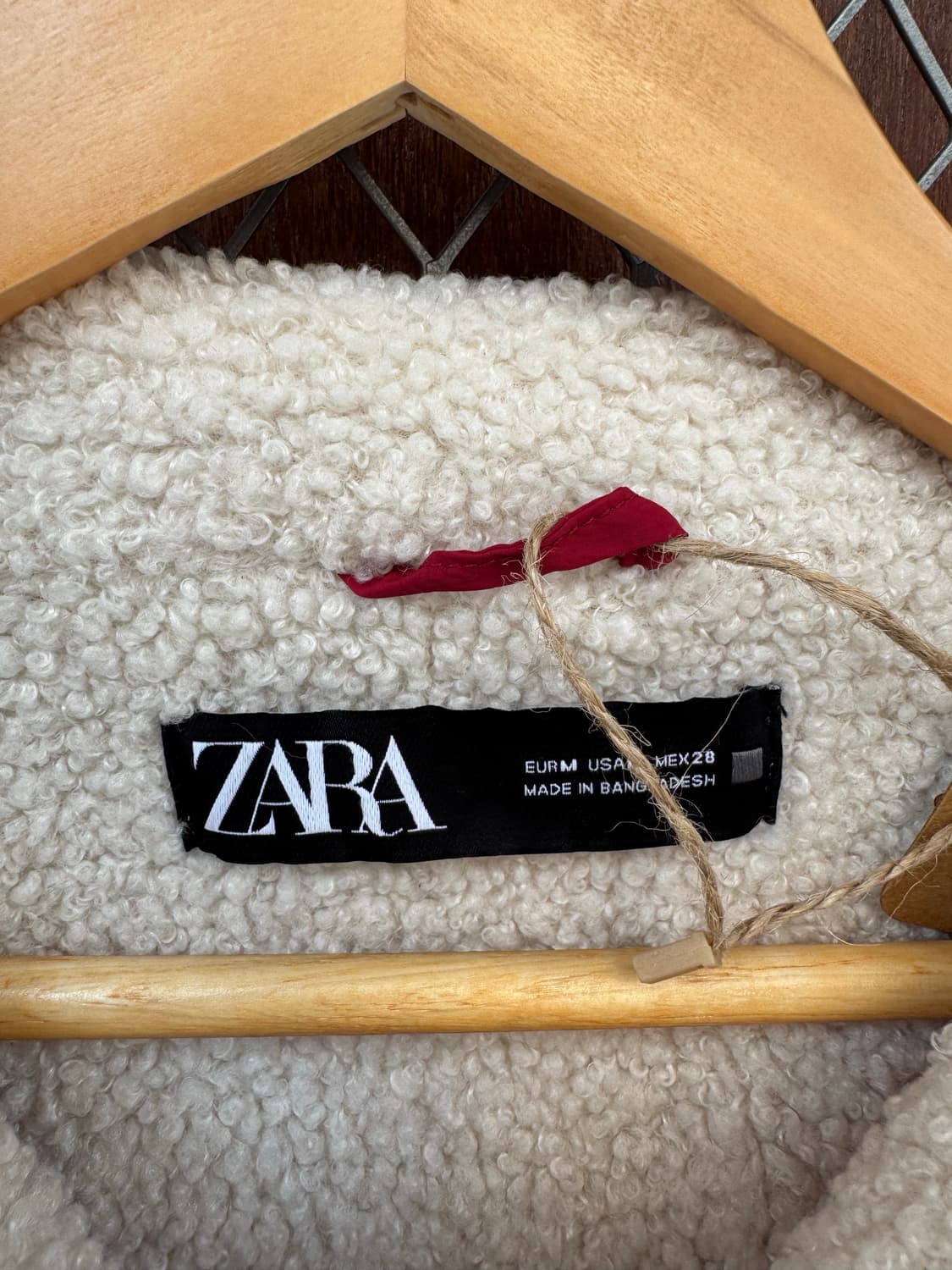 자라 핑크 배색 크롭 아노락 뽀글이 점퍼 M 상품이미지3