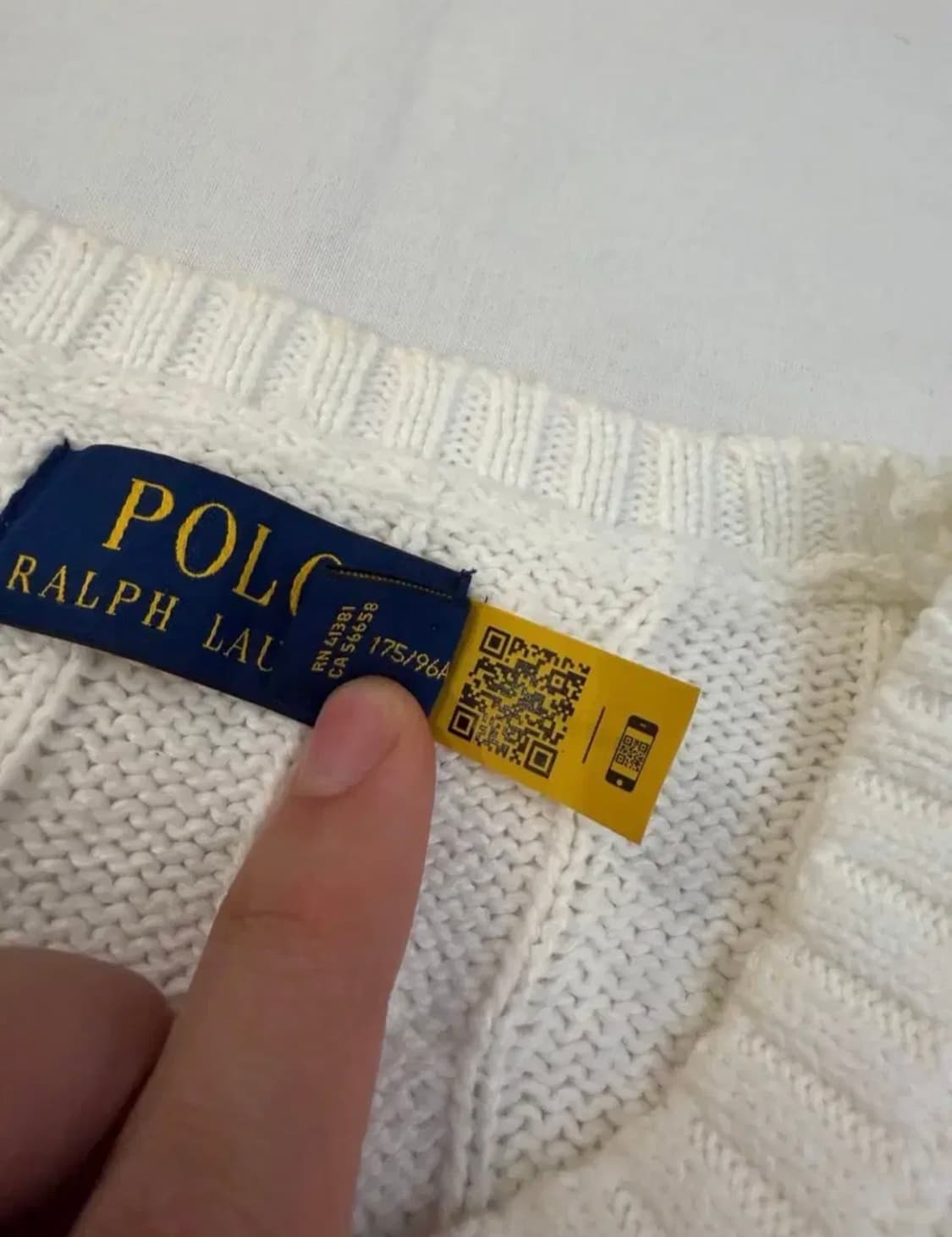 병행수입X 폴로랄프로렌 케이블 꽈배기니트 크림 화이트XL 상품이미지4