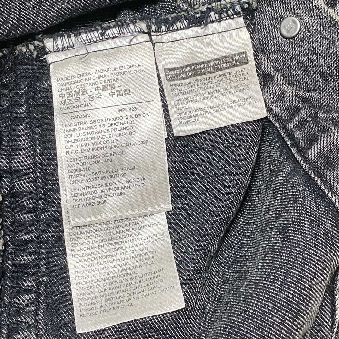 Levi's 리바이스 흑청 데님 트러커 자켓 S 상품이미지5